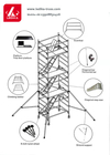 발판 타워를 페인트를 칠하는 레이어 트러스 벤치 구조물 6082 알루미늄 작업 사다리
