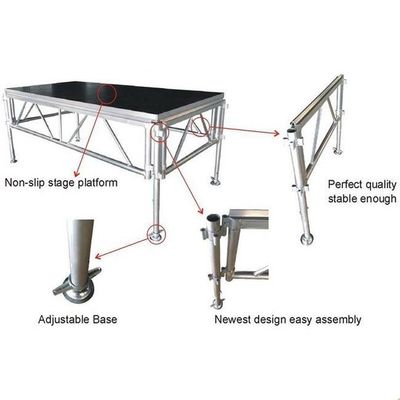 Adjustable Height and Durable Aluminum Stage Platform for Performances and Exhibitions
